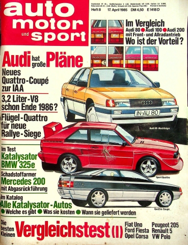 Deckblatt Auto Motor und Sport (08/1985)